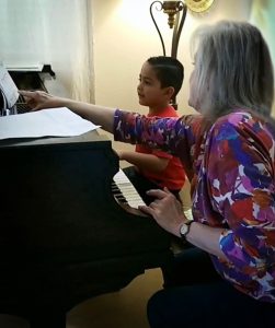 Carla Joy Teaching Piano